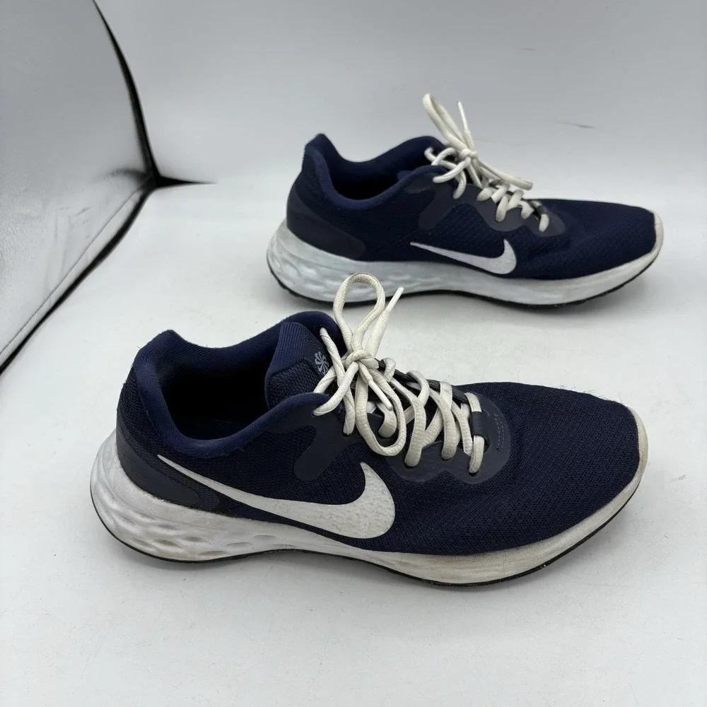Nike Shoes Mens Size 7.5 Revolution 6 Next Nature Midnight Navy Blue Run Sneaker